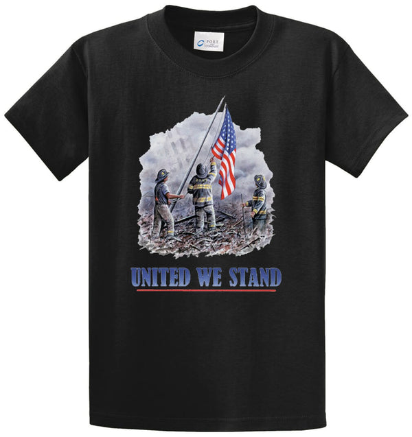 United We Stand Fire Department Printed Tee Shirt