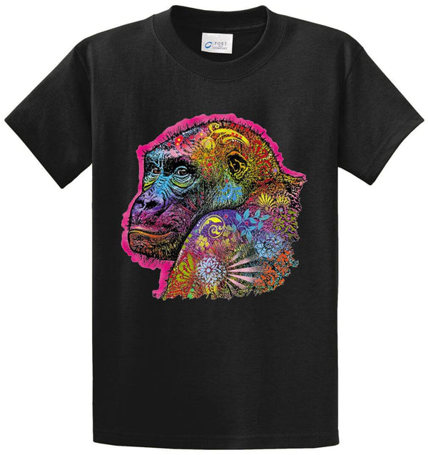 Colorful Gorilla Printed Tee Shirt