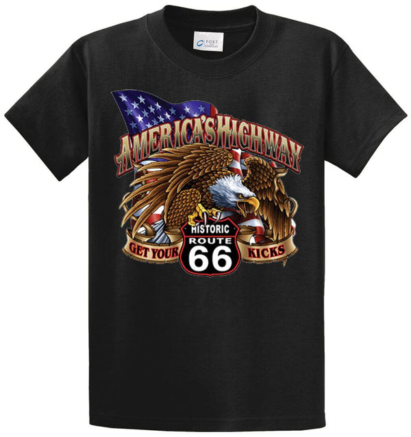 Americas Highway Eagle Printed Tee Shirt