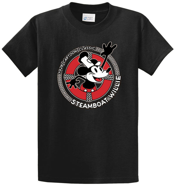 Steamboat Willie Life Preserver (Color) Printed Tee Shirt