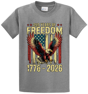 250 Years Eagle Flag Printed Tee Shirt