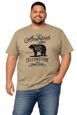 KAM JEANS BRAND BIG MAN AMERCAN BEAR GRAPHIC TEE 4XL-8XL