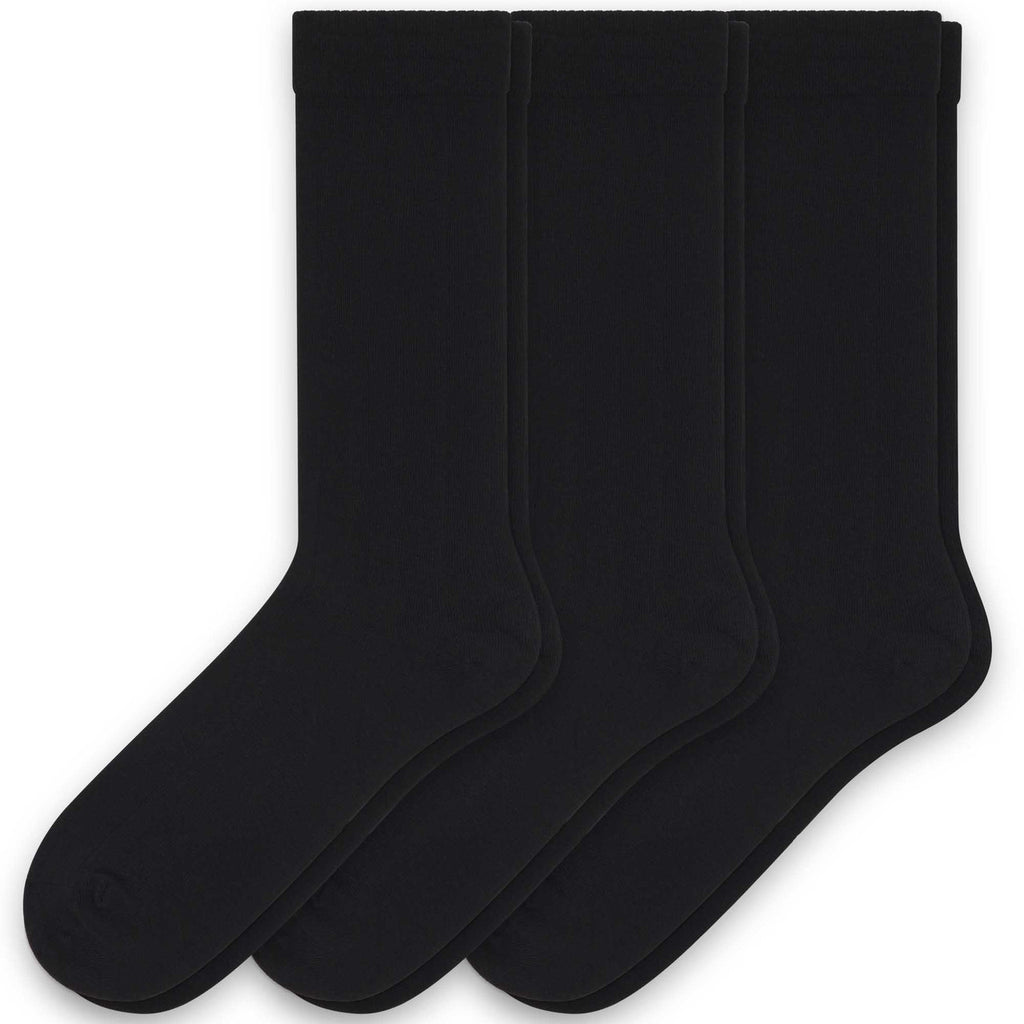 Big and Tall Mens Black Ribbed Diabetic Socks XL