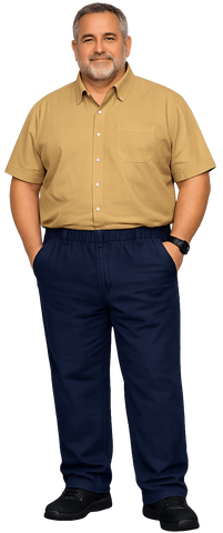 big and tall man denim pant with elastic waist