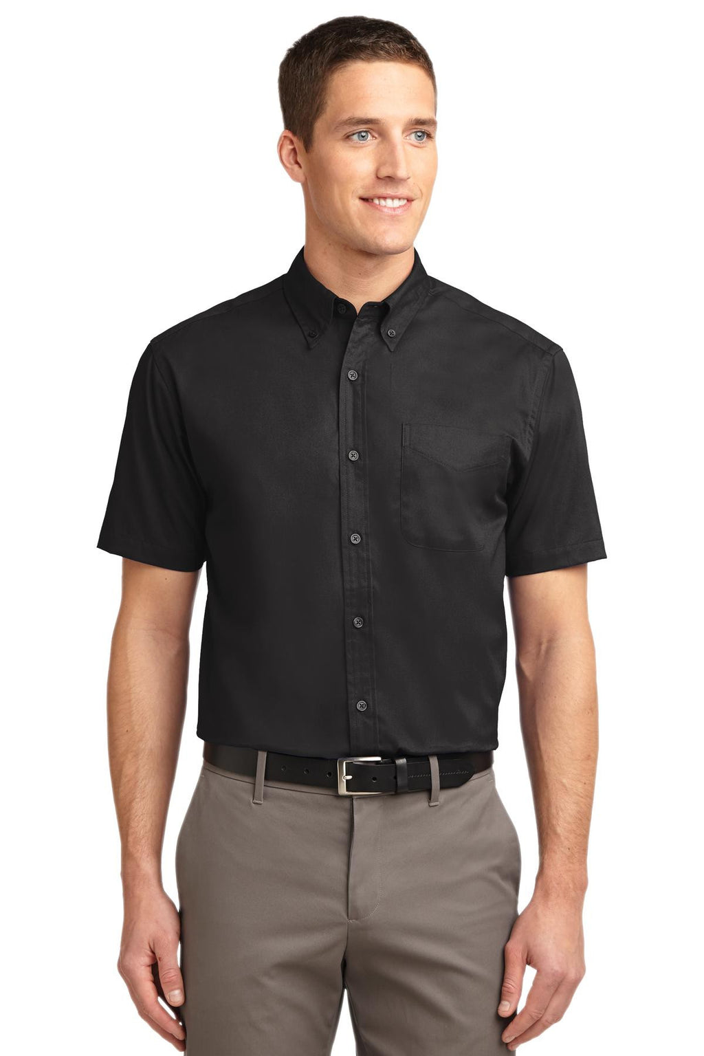 big and tall easy care shirt black 4xt