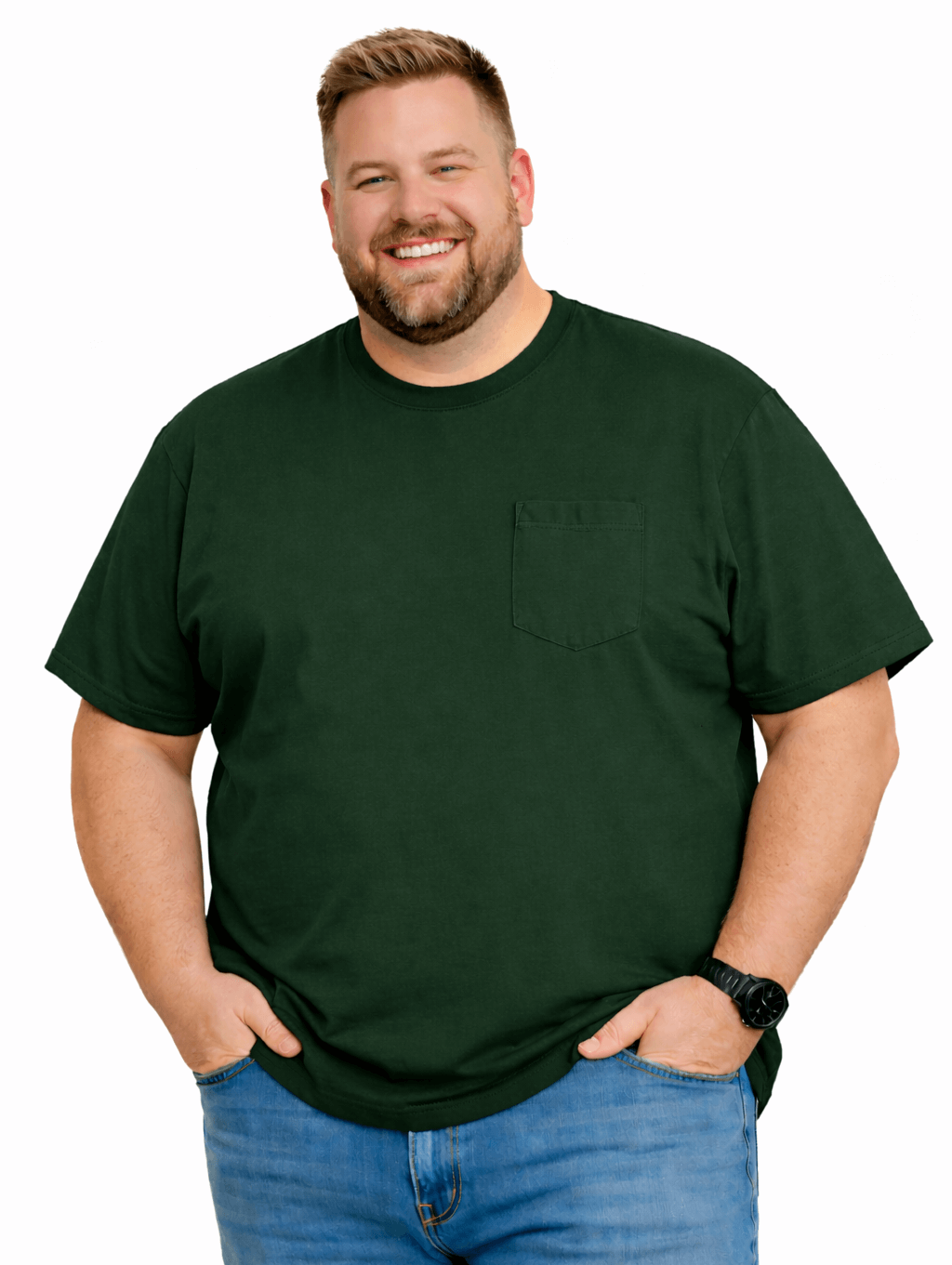 Falcon Bay Big Man Soft Cotton Pocket Tee Shirt 5XL-10XL and 4XT-6XT-6