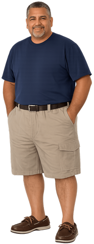 big man cargo short khaki