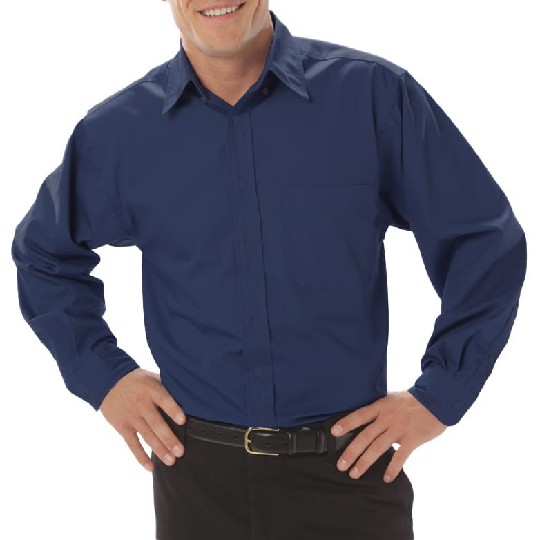 Blue Generation Men's Long Sleeve Fine Line Twill Shirt MD-6XL-7