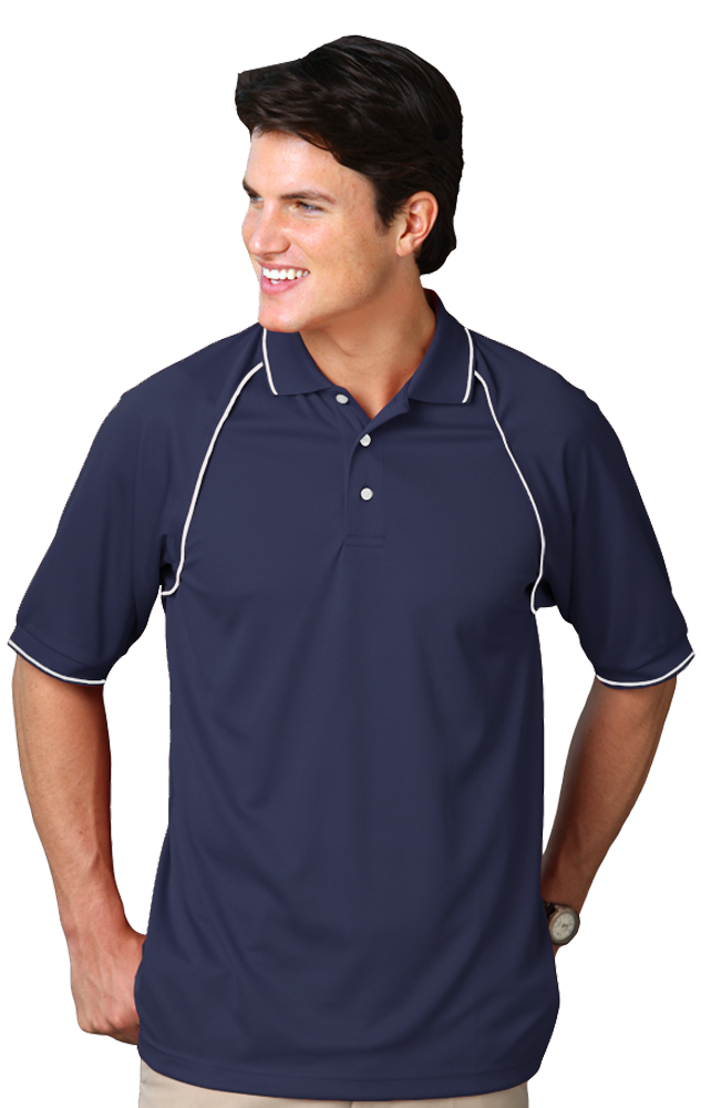 Blue Generation Men's Wicking Polo With Contrast Piping SM-6XL-4