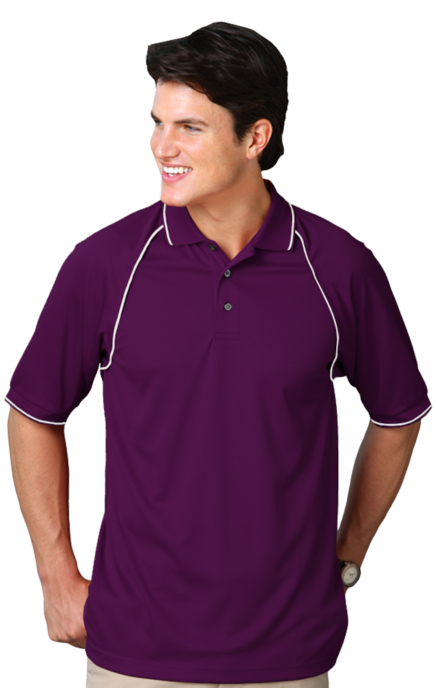 Blue Generation Men's Wicking Polo With Contrast Piping SM-6XL-5
