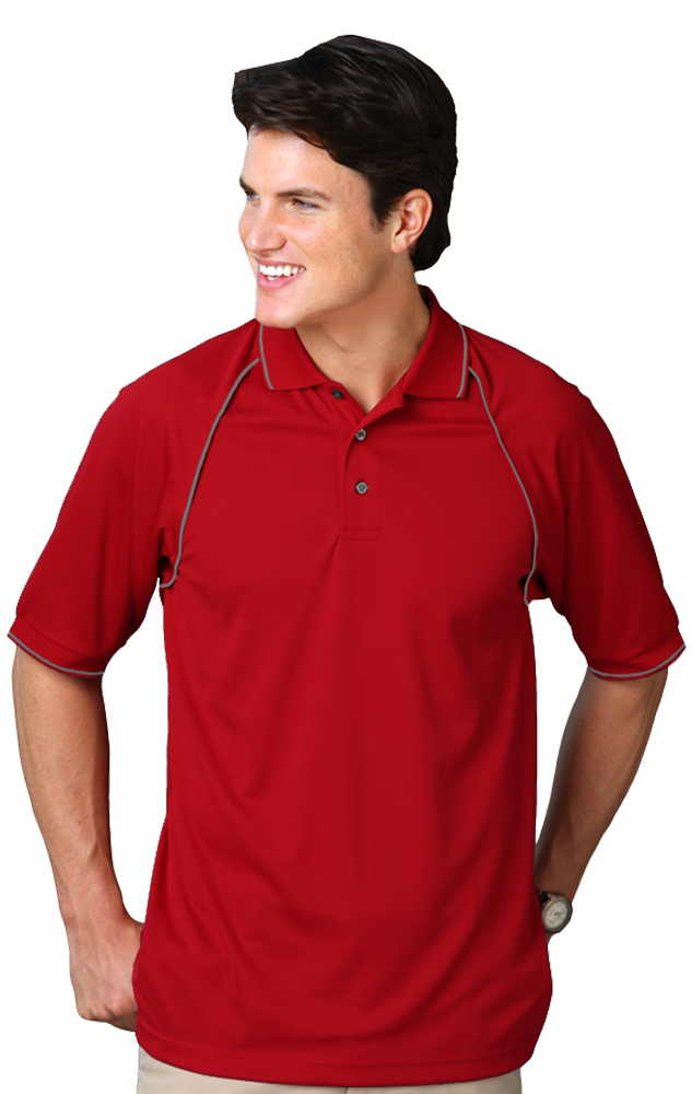 Blue Generation Men's Wicking Polo With Contrast Piping SM-6XL-1