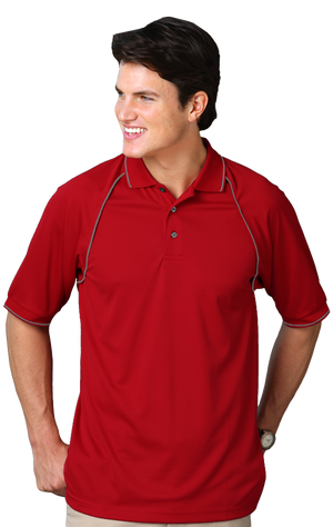 Blue Generation Men's Wicking Polo With Contrast Piping SM-6XL