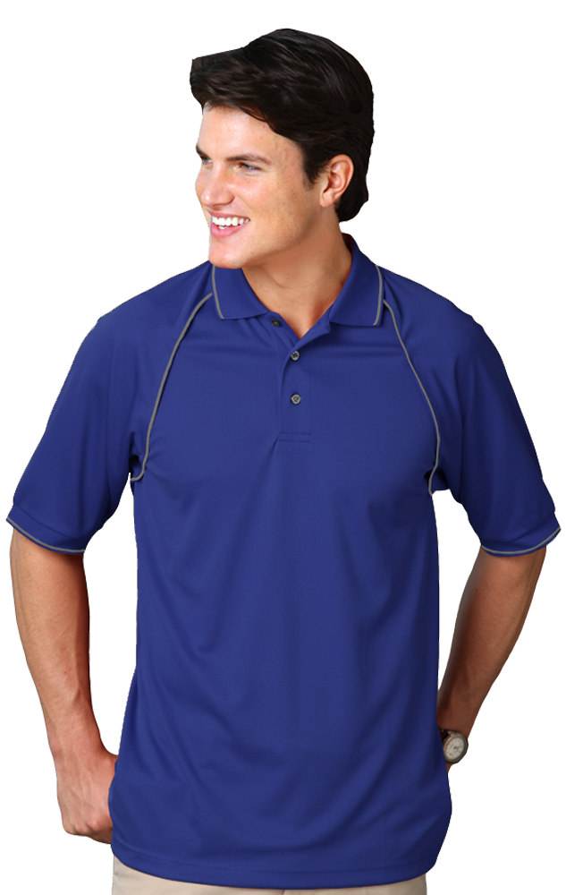 Blue Generation Men's Wicking Polo With Contrast Piping SM-6XL-6
