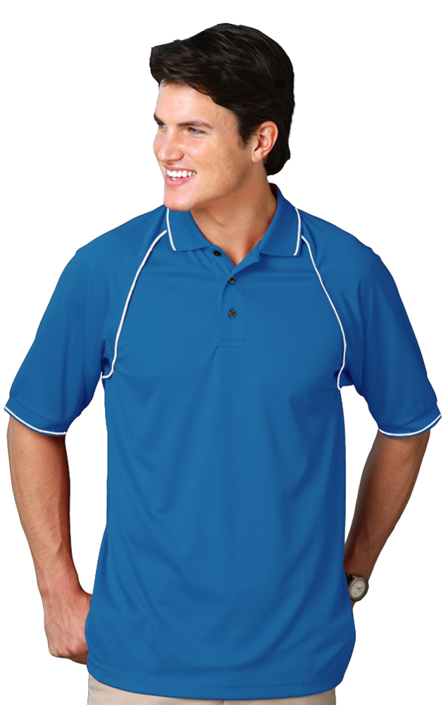 Blue Generation Men's Wicking Polo With Contrast Piping SM-6XL-7