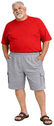 big man cargo sweatshorts grey