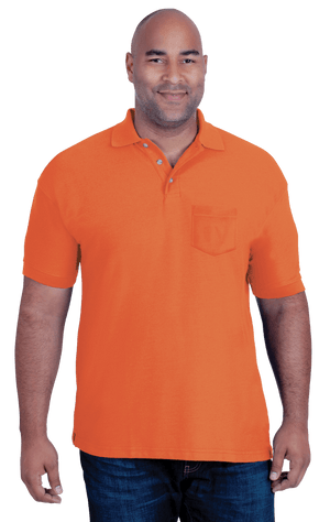 Big man pocket polo orange 3xl