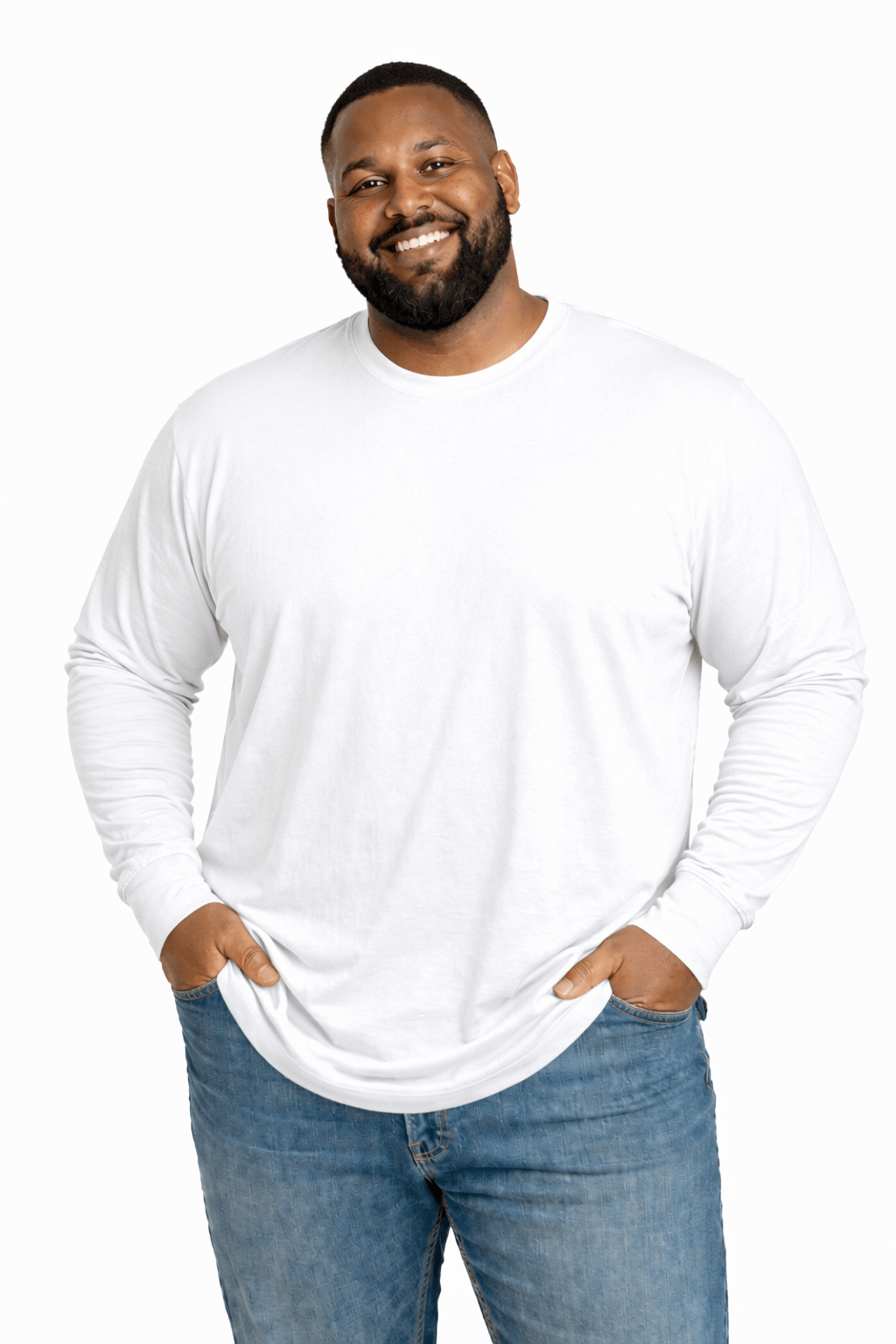 GREYSTONE Big Tall Man Cotton LONG SLEEVE Tee Shirt 5XL-10XL-3