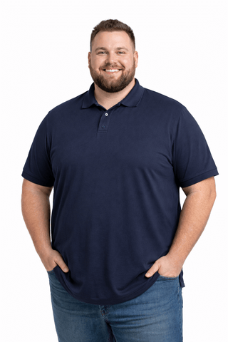 greystone big tall man navy polo shirt