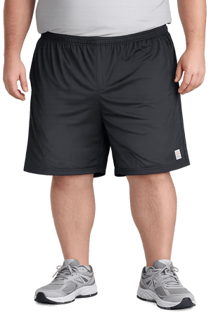 big mans nylon jog short black