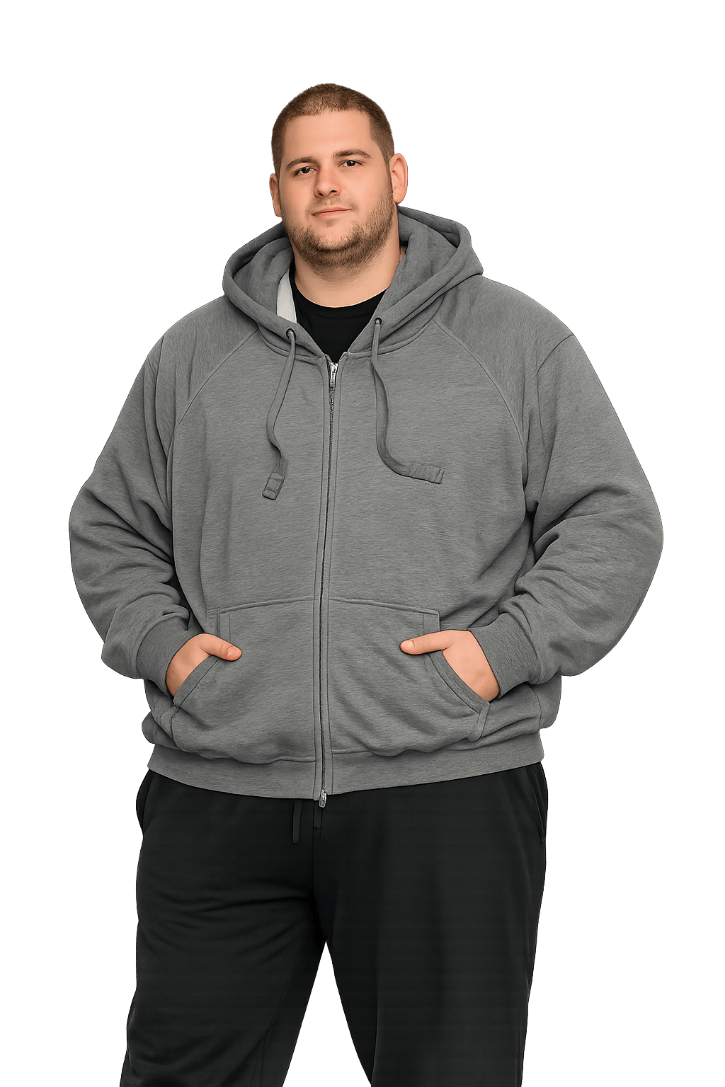 Falcon Bay Full Zipper Fleece Hooded Jacket 2XL-10XL and XLT-6XT-3