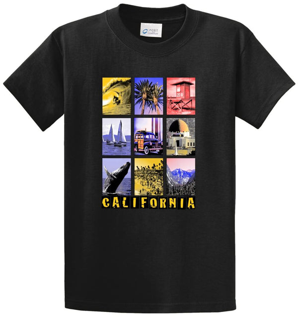9 California Picture Scenes Printed Tee Shirt