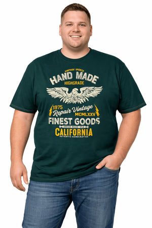 KAM JEANS BRAND BIG MAN CALIFORNIA FINEST GOODS GRAPHIC TEE 4XL-8XL