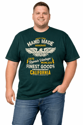 KAM JEANS BRAND BIG MAN CALIFORNIA FINEST GOODS GRAPHIC TEE 4XL-8XL
