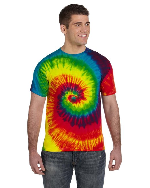 Rainbow Spiral Tie-Dye 100% Cotton Tee Shirt-1
