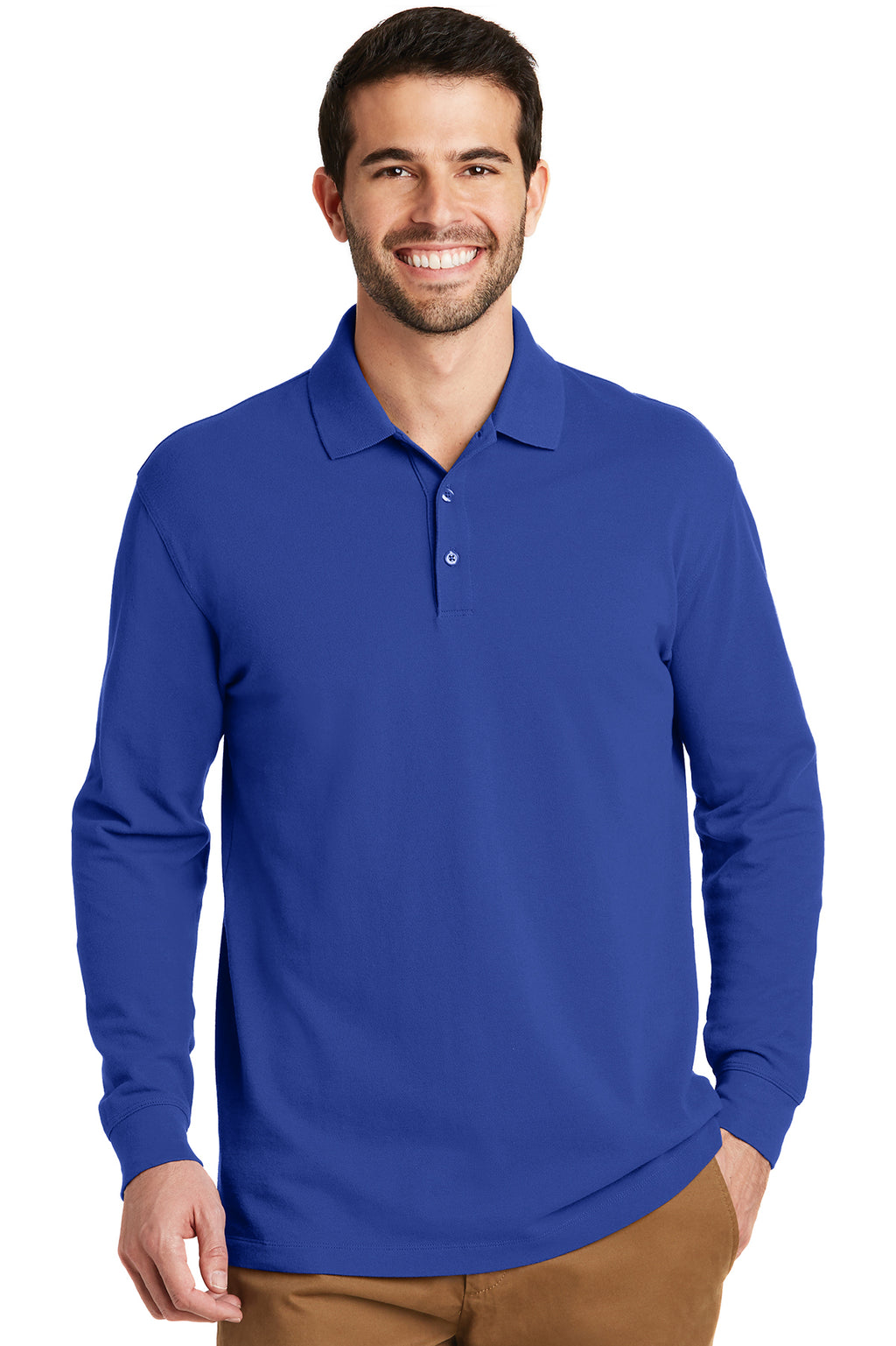 Port Authority EZ Cotton Long Sleeve Pique Polo Shirt XL-4XL-3