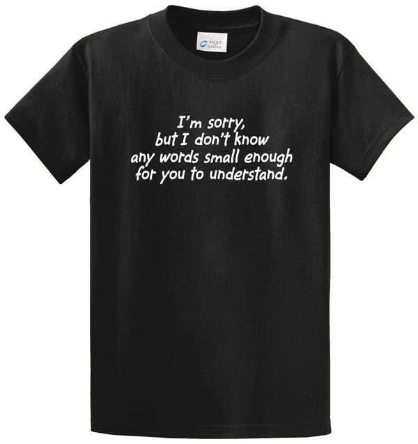 Words Small Enough Printed Tee Shirt