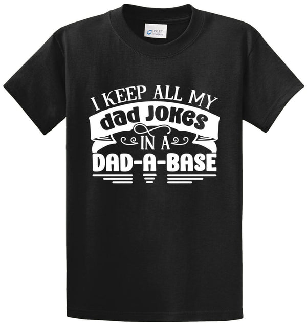 Dad Jokes In Dad A Base Printed Tee Shirt