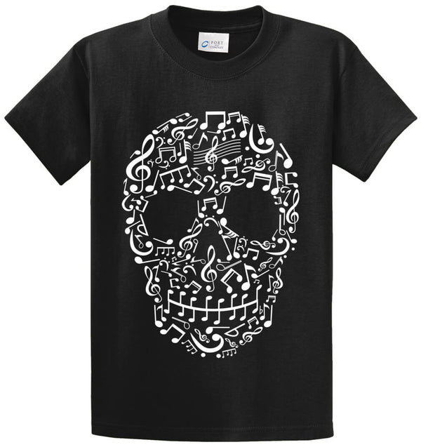 Music Skull Printed Tee Shirt