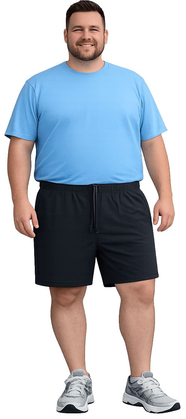 big man jerey short black