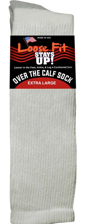 Men's Loose Fit Over the Calf King Size Sock