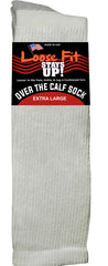 Men's Loose Fit Over the Calf King Size Crew Sock