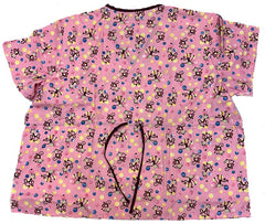Printed Wrap Style Scrub Top With 1/2" Trim Closeout