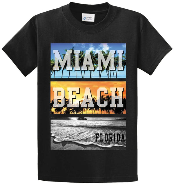 Photo Palm Beach Miami Beach Fl (Oversized) Printed Tee Shirt