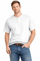 Sovereign USA 100% Cotton Short Sleeve 3 Button Henley Tee Closeout