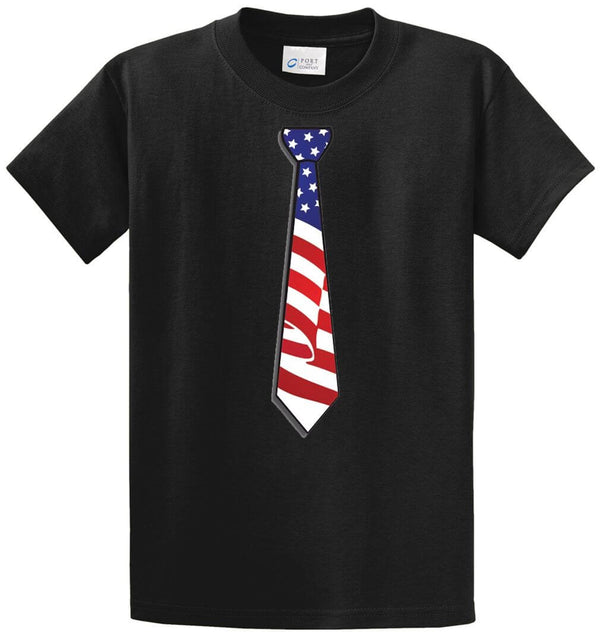 AMERICAN FLAG TIE Printed Tee Shirt