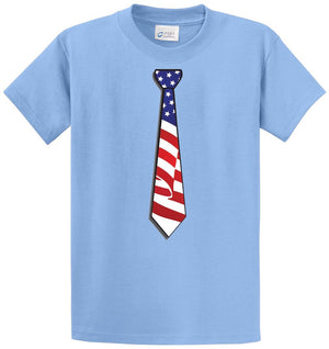 AMERICAN FLAG TIE Printed Tee Shirt