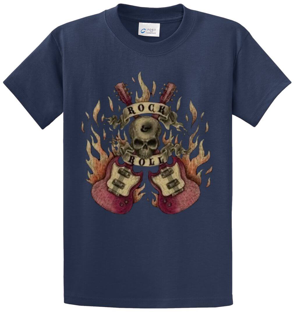 Skull Guitars Printed Tee Shirt-1