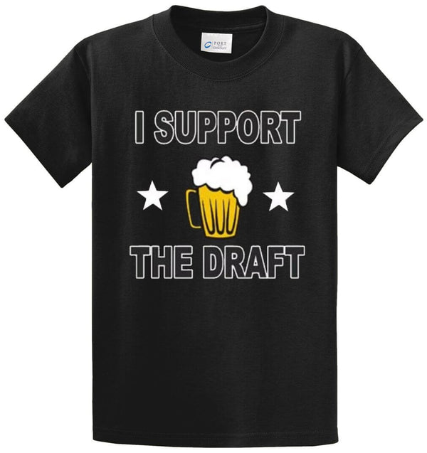 Support The Draft Beer Printed Tee Shirt