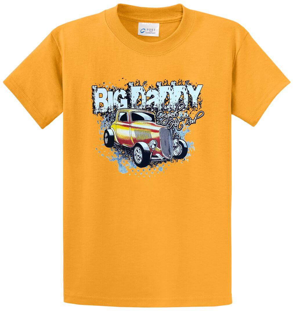 Big Daddy Hot Rod Car Printed Tee Shirt-1