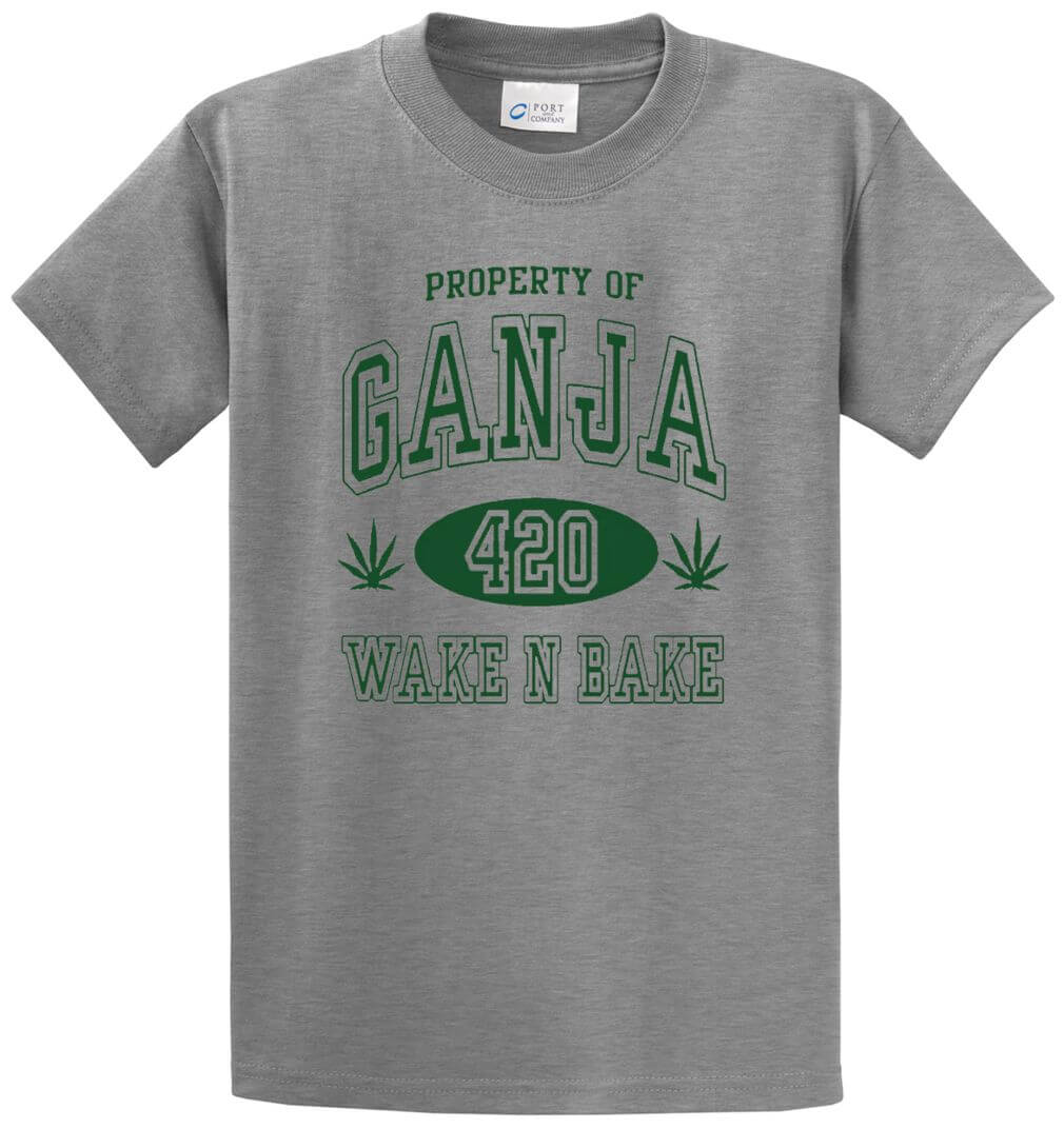 Property Of Ganja Printed Tee Shirt-1