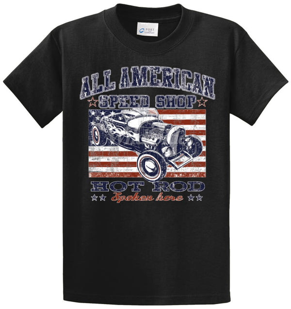 All American Speed Shop Printed Tee Shirt