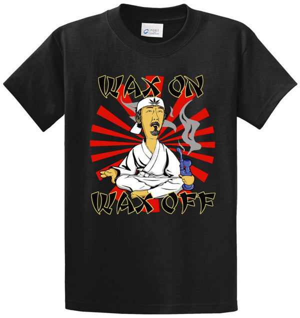 Wax On Wax Off Stoned Sensei Printed Tee Shirt