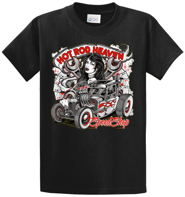 Hot Rod Heaven Speed Shop Printed Tee Shirt