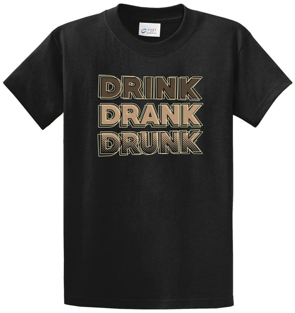 Drink Drank Drunk Printed Tee Shirt