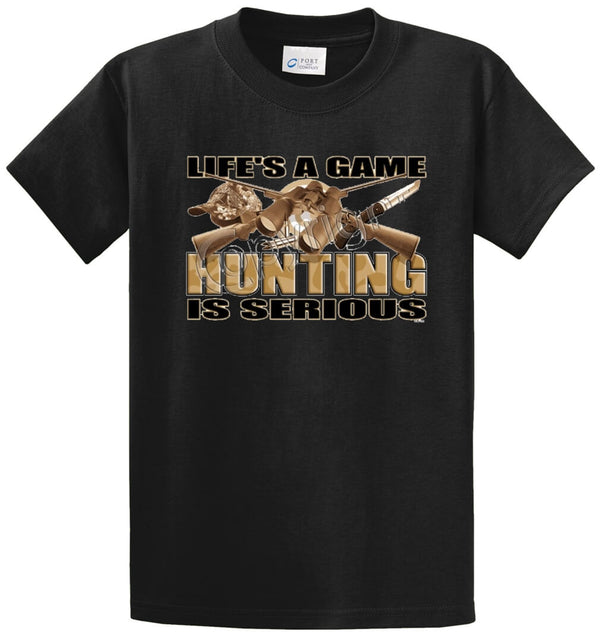 Life's A Game - Hunting Printed Tee Shirt