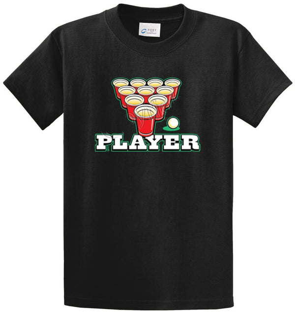 Player Beer Pong Printed Tee Shirt